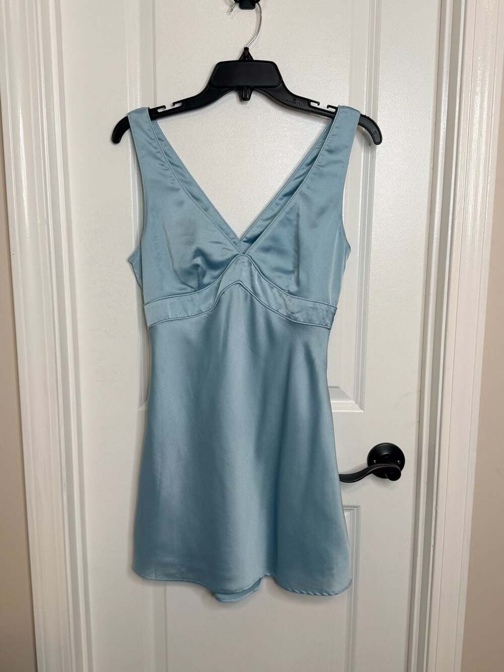 Abercrombie & Fitch Light Blue Satin Mini Dress Size SP